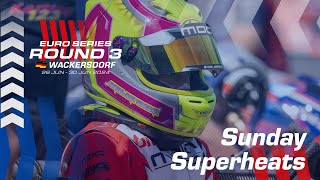 Sunday Superheats  Round 3 Wackersdorf Germany  IAME Euro Series 2024 [upl. by Ueihttam]