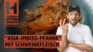 Schnelles quotAsiaImbissPfannequot mit Schweinefleisch Rezept von Steffen Henssler [upl. by Wolcott]