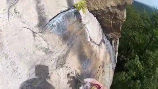 Trad Climbing on MF king of the 9s at The Gunks NY [upl. by Elletnahs]