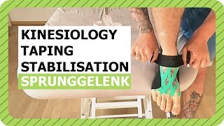 Fußgelenk stabilisieren Anleitung  Kinesiology Tape Anleitung für Fußgelenk nach Supinationstrauma [upl. by Morrill]