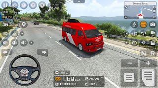 Bussid Pariwisata Minibus Toyota Hiace Day Trans ke Danau Toba  Bus Simulator Indonesia [upl. by Arihsat]