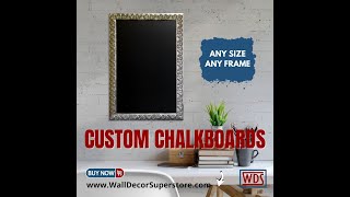 CUSTOM CHALKBOARDS  Custom Framed Chalkboards Custom Frameless Chalkboards Custom Menu Boards [upl. by Elitnahc871]