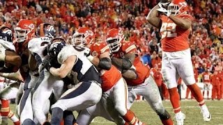 346pound Chiefs Lineman Dontari Poe jumppass TD throw trick play vs Broncos 2016 [upl. by Orpheus]