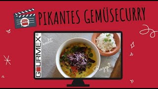 Pikantes Gemüsecurry mit Reis Rezept  GOURMEX kocht 👨‍🍳 [upl. by Aynuat]