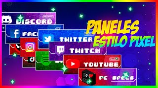 PANELES EDITABLES ESTILO PIXEL PARA TWITCH GRATIS 2022🔴 [upl. by Adanama340]