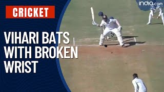 Injured Hanuma Vihari Bats LeftHanded With ‘Broken Wrist’ [upl. by Martijn]