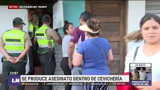 Se produce asesinato dentro de cevichería en VMT [upl. by Nahsrad]