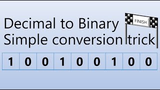 Decimal to Binary  Simple conversion trick [upl. by Vijnas]