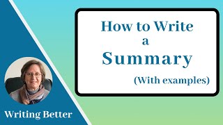 How to Summarize with examples [upl. by Anrym470]