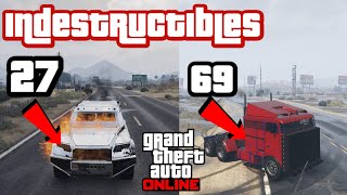 Vehículos quotINDESTRUCTIBLESquot casi en el GTA Online [upl. by Arahat]