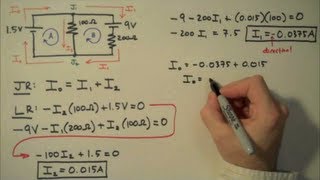 How to Solve a Kirchhoffs Rules Problem  Simple Example [upl. by Nnyroc]