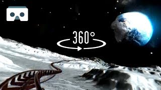 360 VR Roller Coaster on the Moon Virtual Reality 3D video [upl. by Elyc]