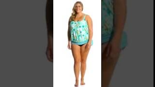 Beach House Plus Size Tybee Island Sarah Bouson Tankini Top  SwimOutletcom [upl. by Martguerita]