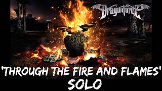 Dragonforce  Through The Fire And Flames  Solo amp Backing Track [upl. by Eenolem]