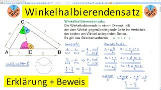 Winkelhalbierendensatz  Erklärung  Beweis [upl. by Irpac]