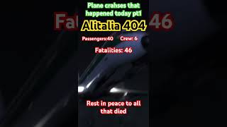 Alitalia 404 Crash animation aviation avgeeks alitalia [upl. by Aehcsrop]