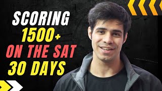 Scoring 1500 on the SAT in 1 month  Complete Plan No Coaching Needed Free Study Material [upl. by Issy]