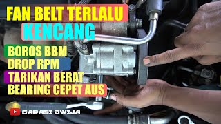 cara setting fan belt mobil honda Accord Maestro [upl. by Nallak]