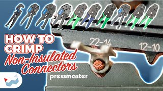 How to Crimp NonInsulated Connectors with Pressmaster Crimpers [upl. by Lizzie]