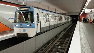 MF77 IDFM  Arrêt à la station Fort dAubervilliers sur la ligne 7 du métro parisien [upl. by Flora]