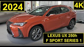 Lexus UX 250h AWD 2024 F Sport 1 Cadmium Orange Feature Review and Walk Around [upl. by Buckden]