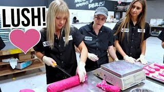 Lush Factory Behind The Scenes  Making My Own Bath Bomb [upl. by Asilej618]