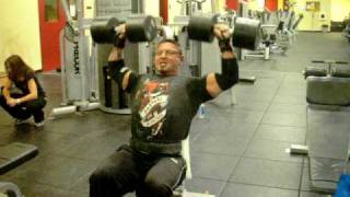 Seated dumbbell press 120 X 14 [upl. by Hsenid]