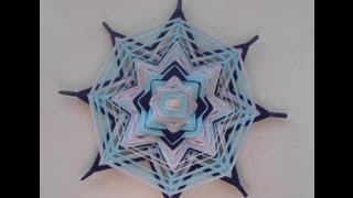 Mandalas em Fios  Olhos de Deus  Passo a Passo [upl. by Akerdna]