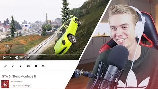 REACTING TO MY OLD GTA 5 STUNT VIDEOS [upl. by Hortensia]