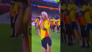 Karol G canta el Himno de Colombia Final Copa América 🏆🇨🇴👸🏼 karolg copaamerica [upl. by Donna]