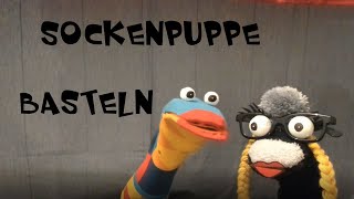 Sockenpuppe basteln ohne besonderes Material  Bastelanleitung Handpuppe [upl. by Neahs245]