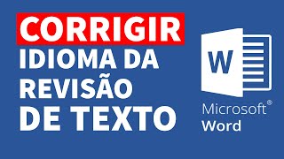 CORRIGIR IDIOMA DA REVISÃO DE TEXTO NO WORD 2019 Tutoriais Curtos [upl. by Reteid]