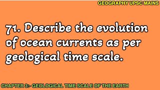 371 Evolution of Ocean Currents in Geological Time Scale [upl. by Chev]