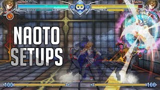 Blazblue CF 2  Naoto Setups [upl. by Nnylesor]