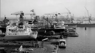 19451961 De NDSM werf honderd schepen in het IJ  oude filmbeelden [upl. by Gati]