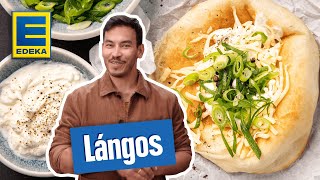 Làngos selber machen  Ungarisches LangosRezept [upl. by Bartolemo507]