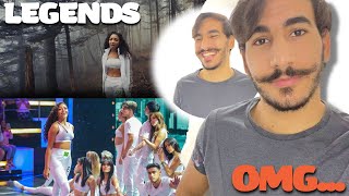 REAGINDO Now United  LEGENDS Official Music Video e LENDAS Live at Caldeirão do Huck HAAAAAAAA [upl. by Ledua]