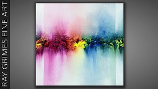 Simple Blending Techniques for Abstract Painting  Step by Step Acrylics  Abstract Painting 458 [upl. by Feune]