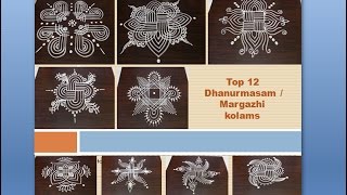 Top 12 Sankranthi Dhanurmasam muggulu  Margazhi kolam designs of My choice  easy rangoli designs [upl. by Lind]