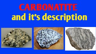 carbonatite and its description  lecture 56 of igneous petrology GeologyAspirant [upl. by Marva]