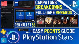 PlayStation Stars Rewards UPDATE BEST Way to Get Points Campaigns GUIDES Free Games  PSN WALLET [upl. by Ameerahs]