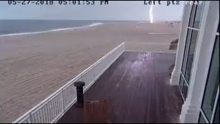 Vivid Lightning Splinters Cape May Lifeguard Stand [upl. by Natika]