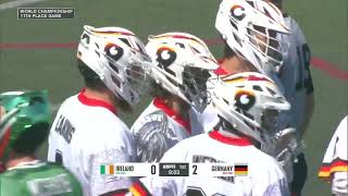 Germany vs Ireland Mens World Lacrosse Championship 2023 11th Place Game [upl. by Posehn]