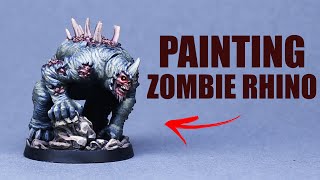 How To Paint Zombie Rhino  Marvel Zombies [upl. by Oiralednac]