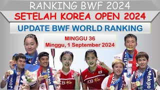 Ranking BWF 2024 │ Setelah Korea Open 2024 │ [upl. by Akirdnahs120]