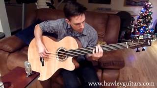 Hawley 5 String Fretless Acoustic Bass Demo [upl. by Ylahtan]