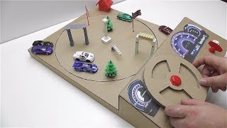 How to make a track car with magnets Desktop Game from Cardboard [upl. by Ariew948]