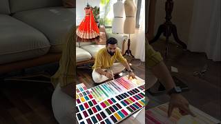 Lehenga Making Process  Orange color Mirror work Designer Lehenga choli for Wedding mirrorlehenga [upl. by Disario579]