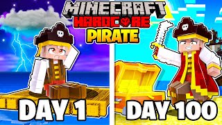 I Survived 100 Days as a PIRATE in Hardcore Minecraft [upl. by Aikemit]