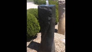 Bubbling Granite Twist Fountain  Charcoal Grey Granite [upl. by Namlas]